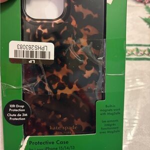 Kate Spade Tortoise Shell Case for iPhone 15/14/13 New